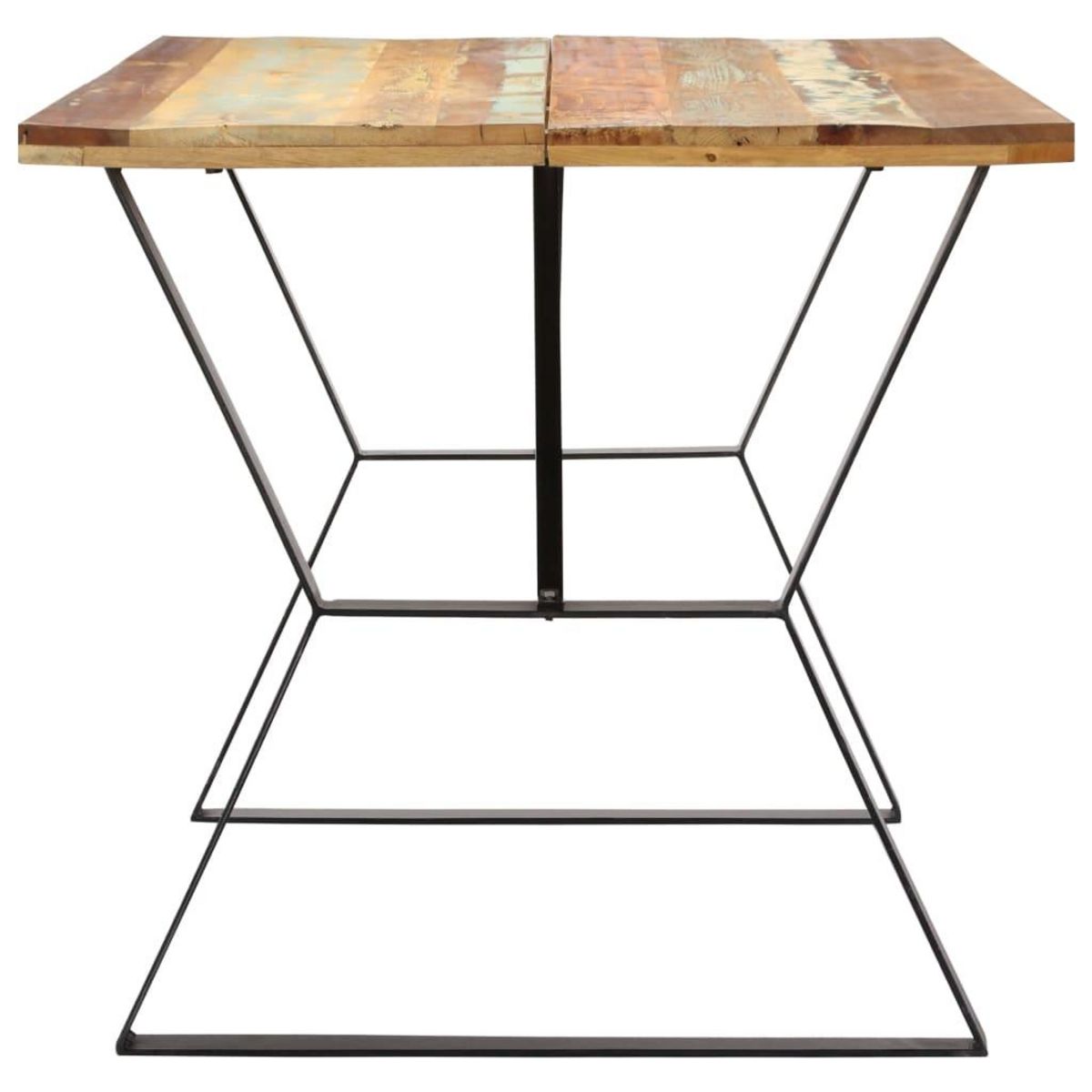 VIDAXL Table a manger 140x80x76 cm Bois de recuperation massif