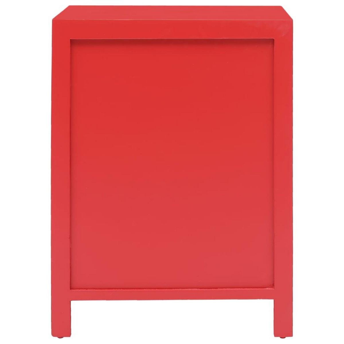 VIDAXL Table de chevet Rouge 38 x 28 x 52 cm Bois de Paulownia