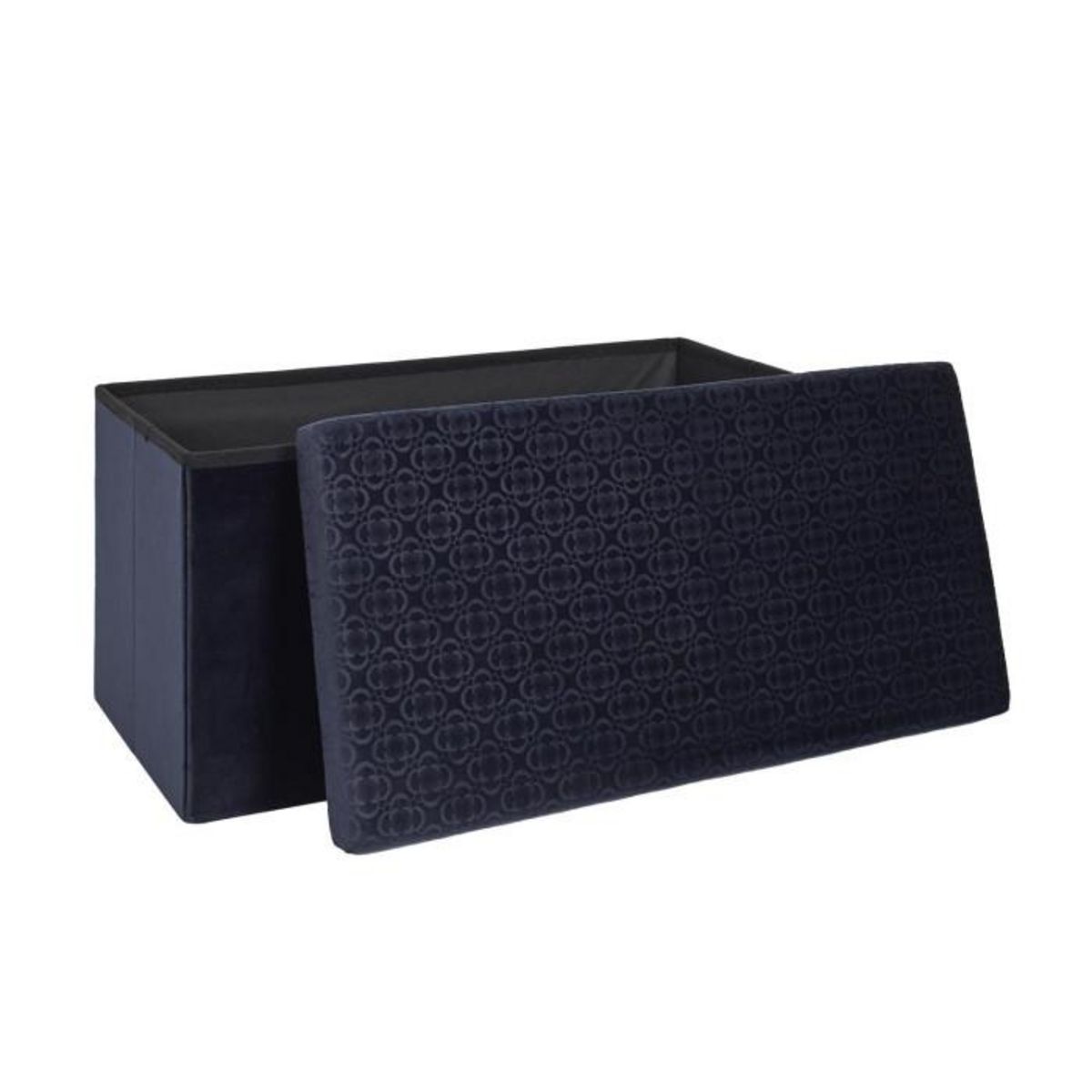 Paris Prix Banc Pliable & Coffre  Rétro  76cm Bleu Nuit