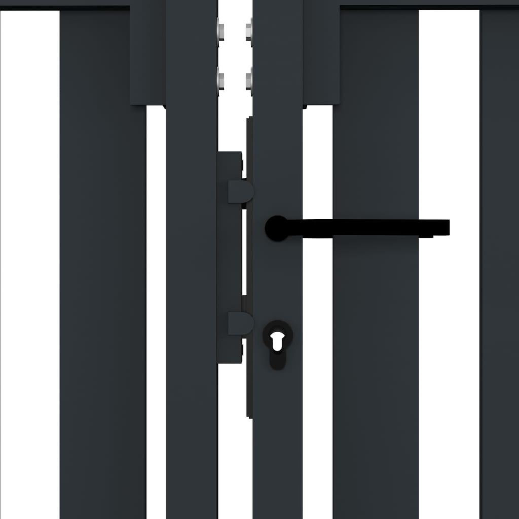 Voir la diapositive 4 : VIDAXL Portail de cloture a double porte Acier 306x125 cm Anthracite