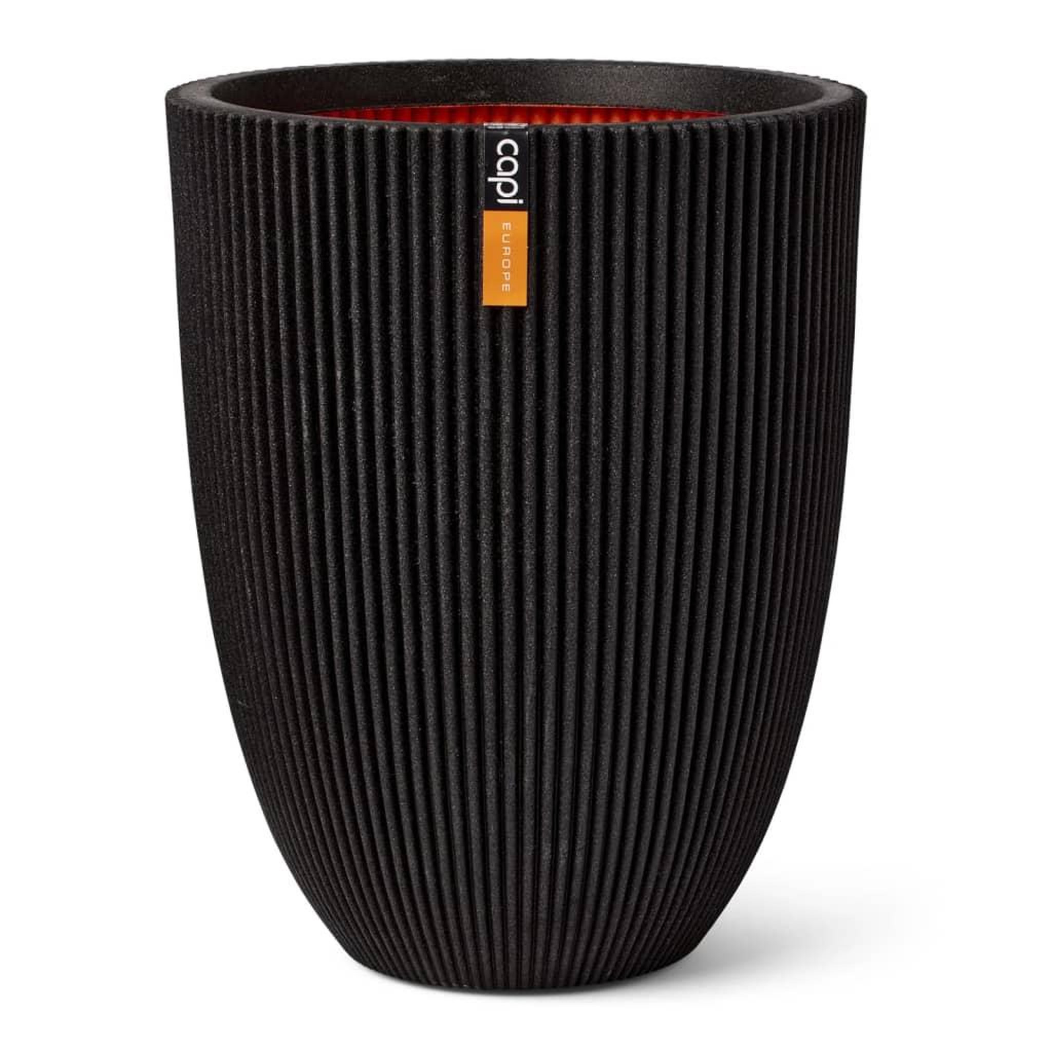 Voir la diapositive 2 : CAPI Capi Vase elegant Groove 46x58 cm Noir