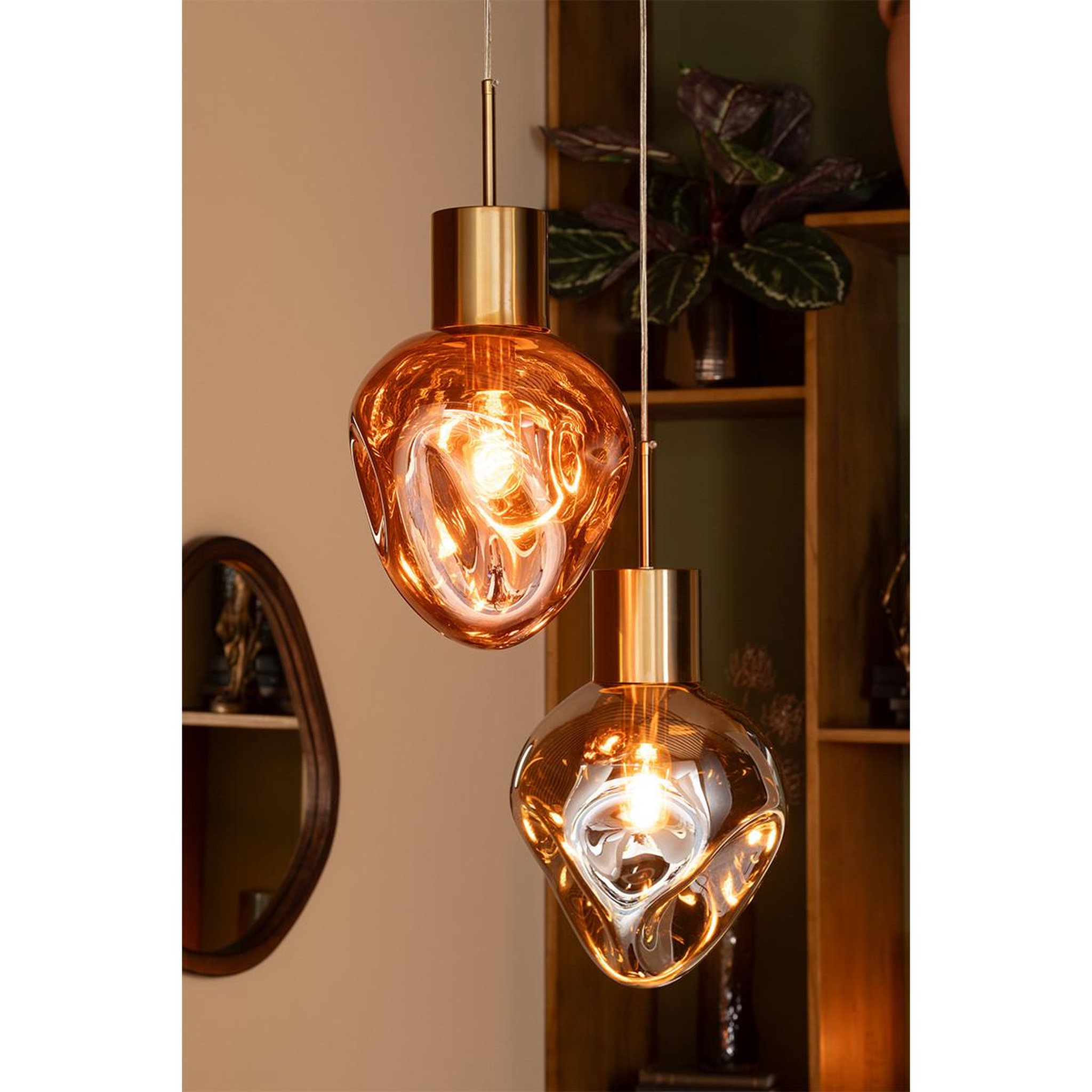 Voir la diapositive 5 : J-LINE Lampe suspension design  kerri  160cm gris