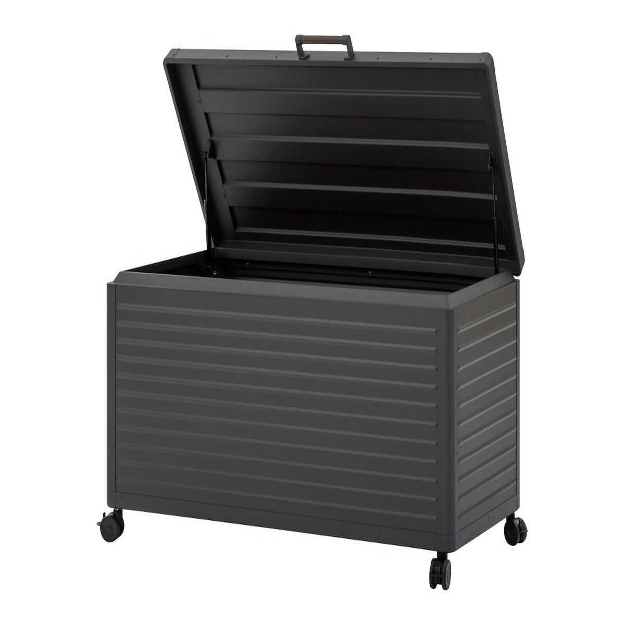 Voir la diapositive 3 : HESPERIDE Coffre de rangement en alu edenio 670 l graphite - hespéride