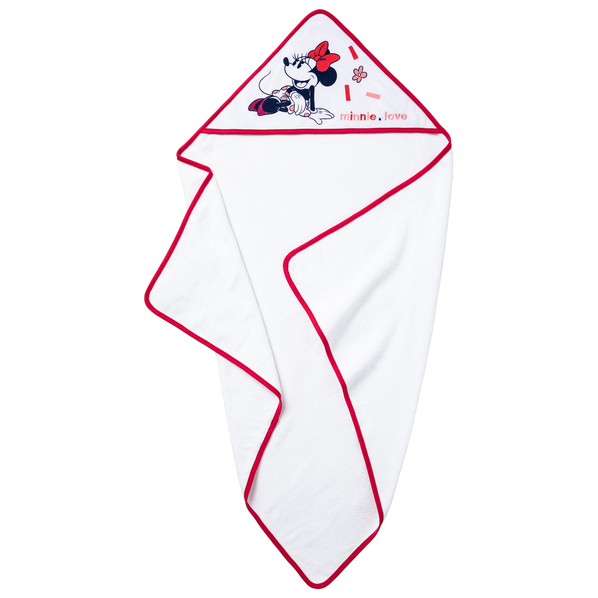 Voir la diapositive 2 : DISNEY Cape de bain 80x80cm Minnie Confettis