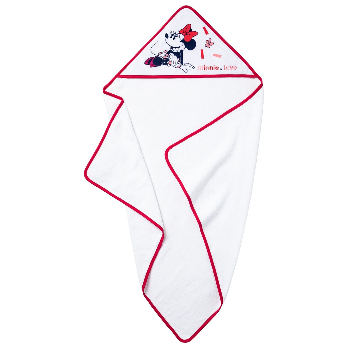 DISNEY Cape de bain 80x80cm Minnie Confettis