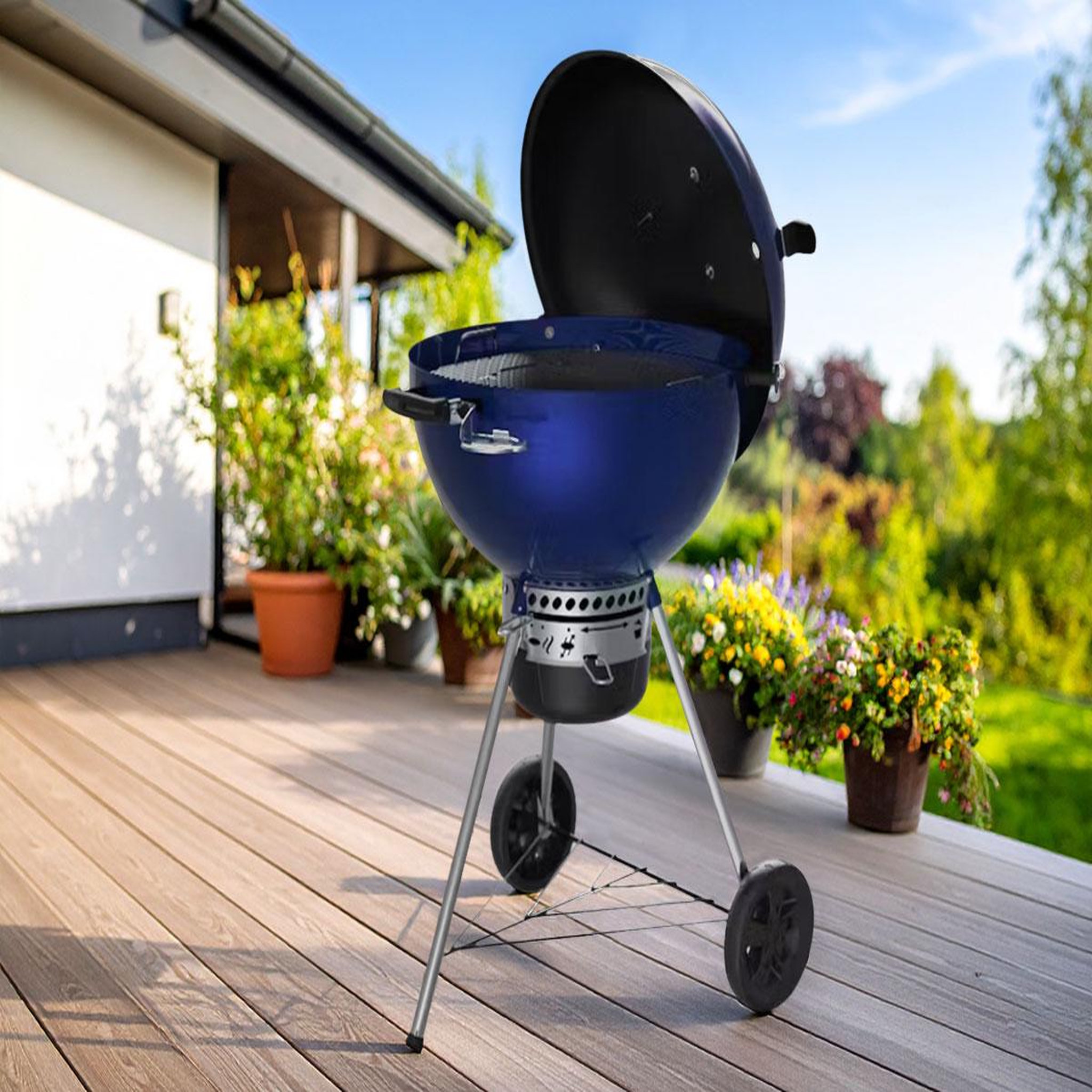 Voir la diapositive 2 : Weber Barbecue à charbon Weber Master-Touch GBS C-5750 57 cm Deep Ocean Blue