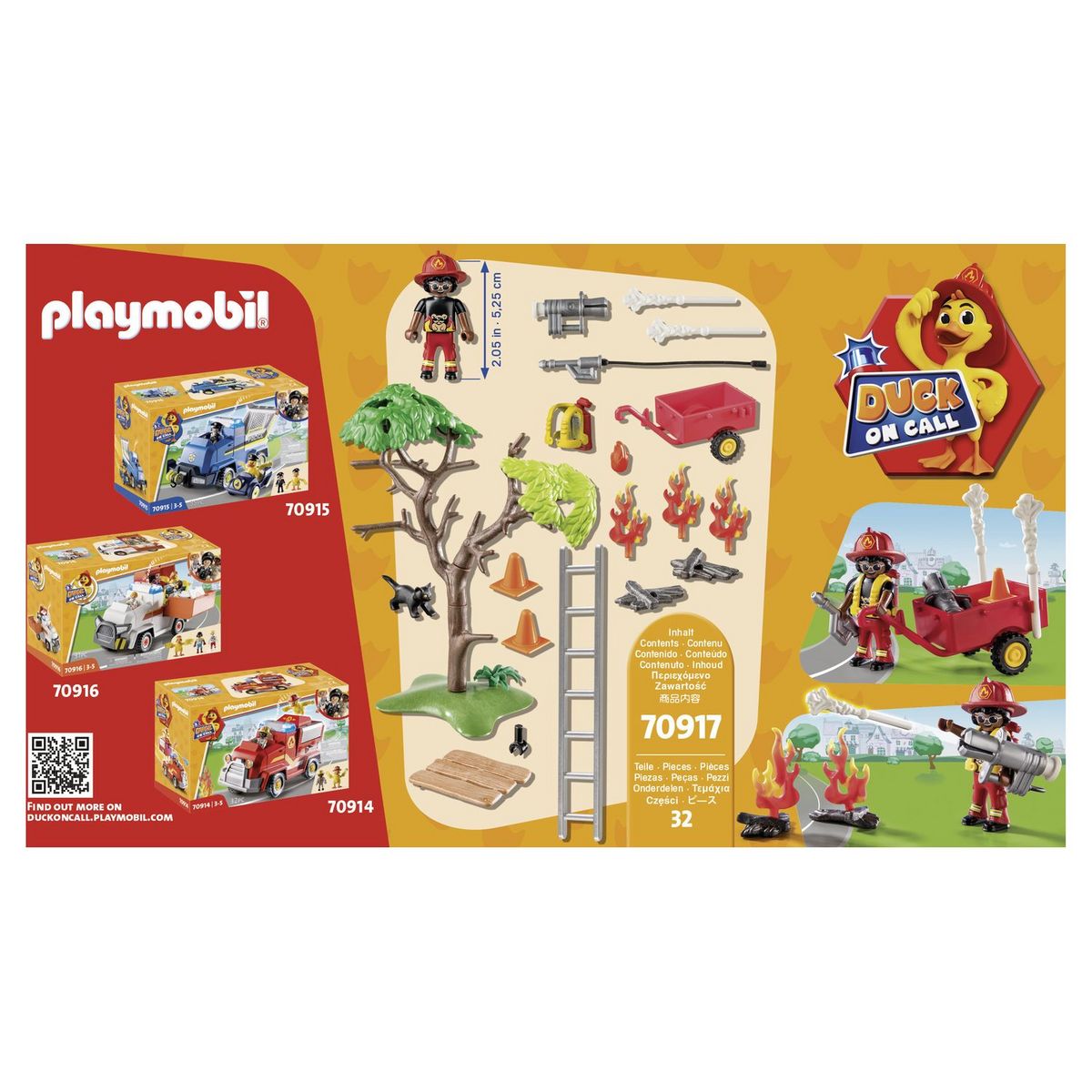 PLAYMOBIL Duck on call 70917 Pompier et chat