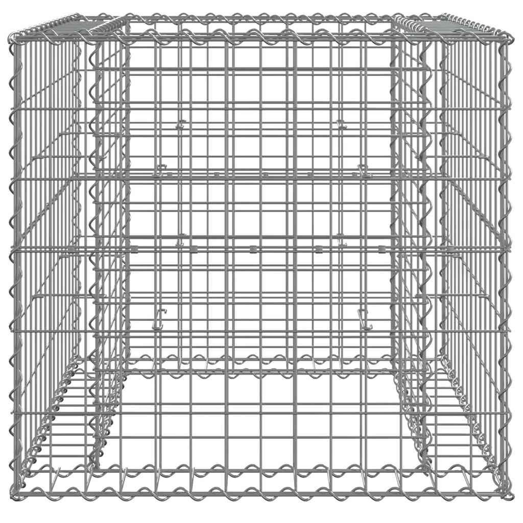 Voir la diapositive 5 : VIDAXL Panier de gabions argente 70x70x65 cm fer galvanise