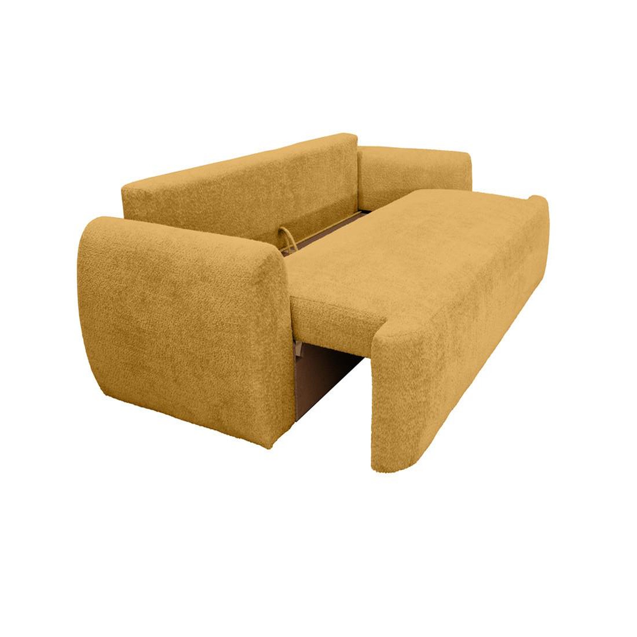 Voir la diapositive 3 : BEST MOBILIER Mahina - canapé droit 3 places - convertible avec coffre - en tissu bouclette