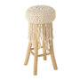 Voir la diapositive 1 : Paris Prix Tabouret de Bar Macramé  Pure Nature  85cm Naturel