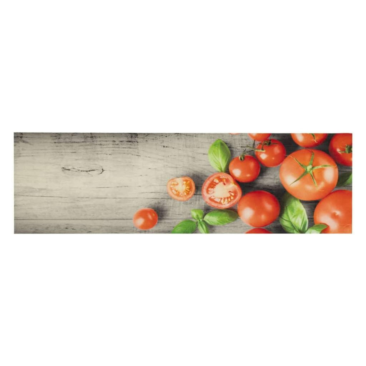 VIDAXL Tapis de cuisine lavable impression de tomates 45x150cm velours