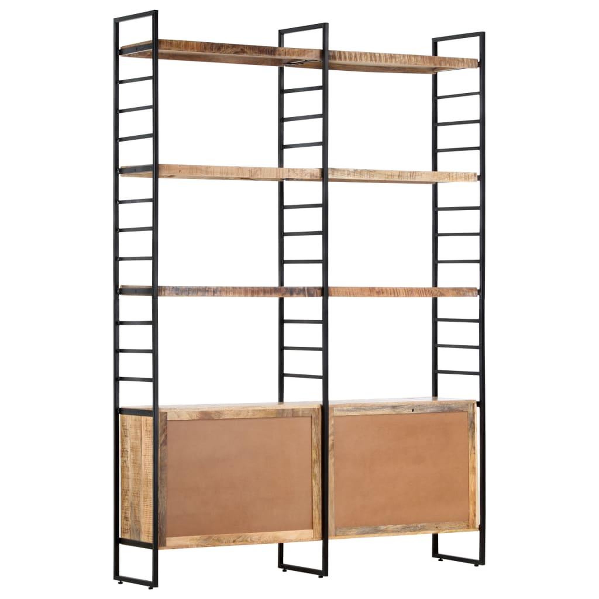 Voir la diapositive 4 : VIDAXL Bibliotheque a 4 niveaux 124x30x180 cm Bois de manguier brut