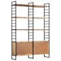 Voir la diapositive 4 : VIDAXL Bibliotheque a 4 niveaux 124x30x180 cm Bois de manguier brut
