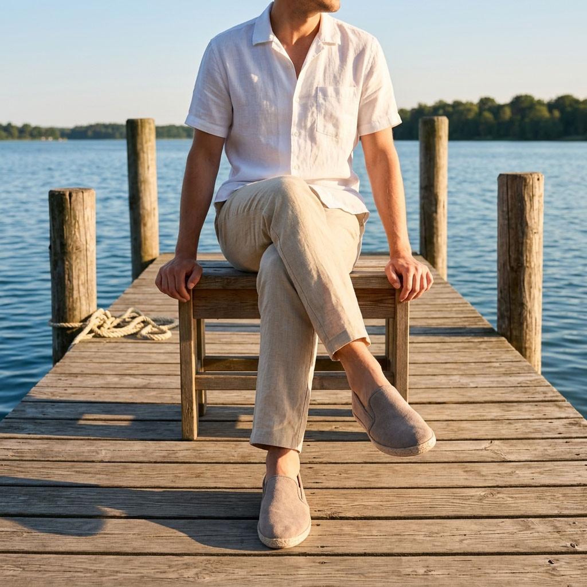 Voir la diapositive 5 : OZABI OZABI Espadrilles homme élégantes été slip-on style chic décontracté