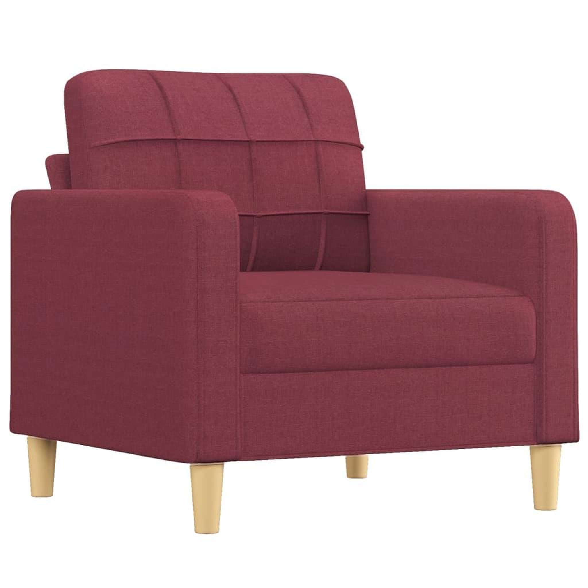 Voir la diapositive 3 : VIDAXL Ensemble de canapes 3 pcs avec coussins Rouge bordeaux Tissu