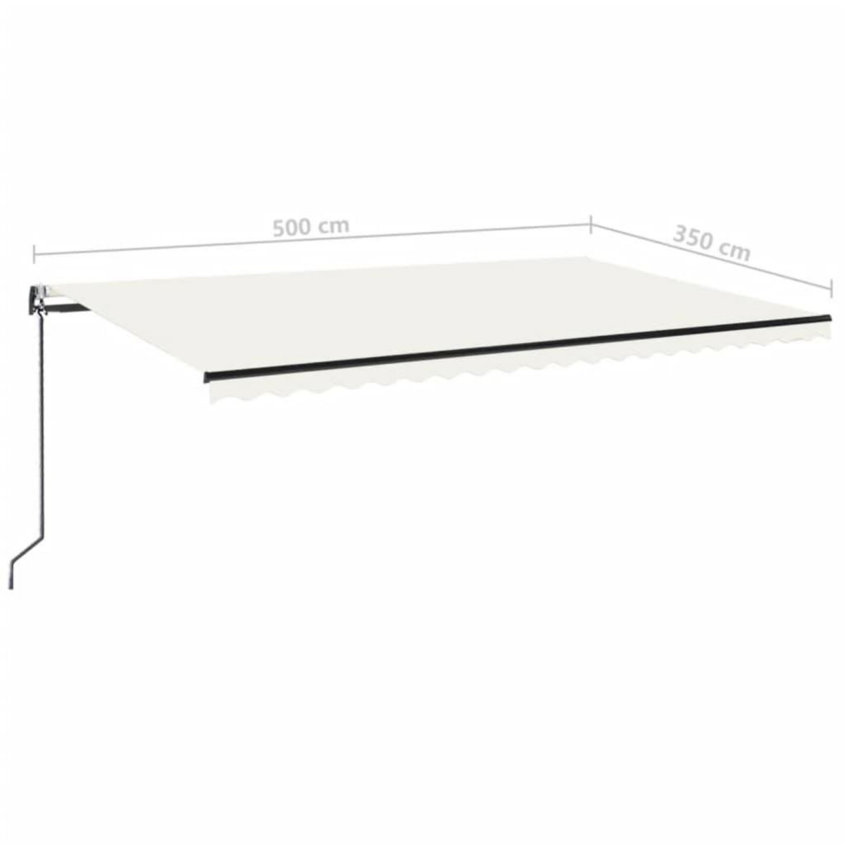 VIDAXL Auvent retractable automatique 500x350 cm Creme
