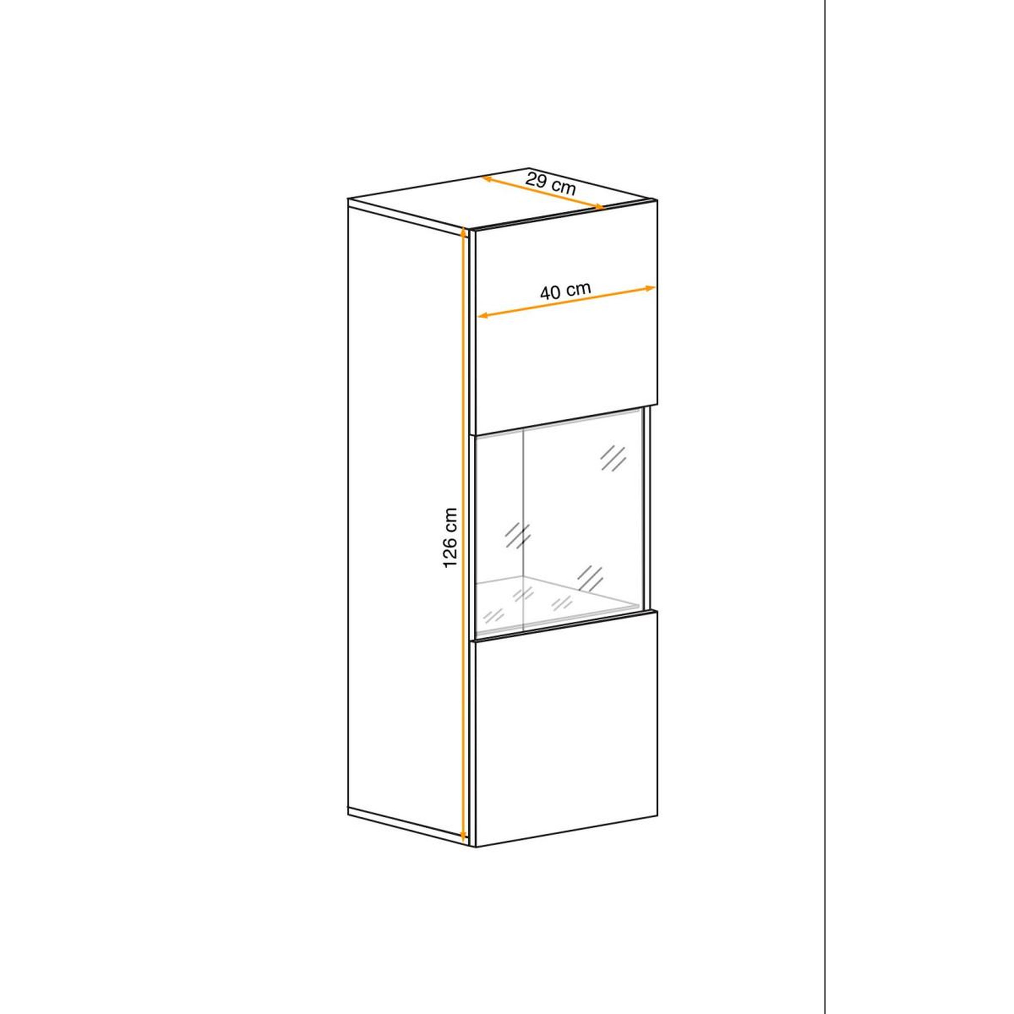 Voir la diapositive 3 : Paris Prix Vitrine led murale design  fly a3  126cm blanc