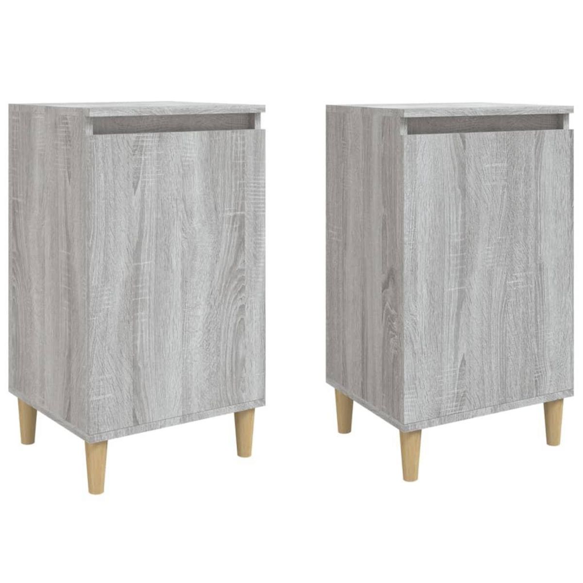 VIDAXL Tables de chevet 2 pcs sonoma gris 40x35x70cm bois d'ingenierie