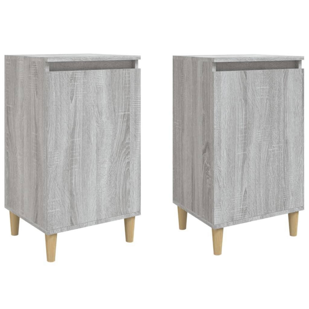 VIDAXL Tables de chevet 2 pcs sonoma gris 40x35x70cm bois d'ingenierie