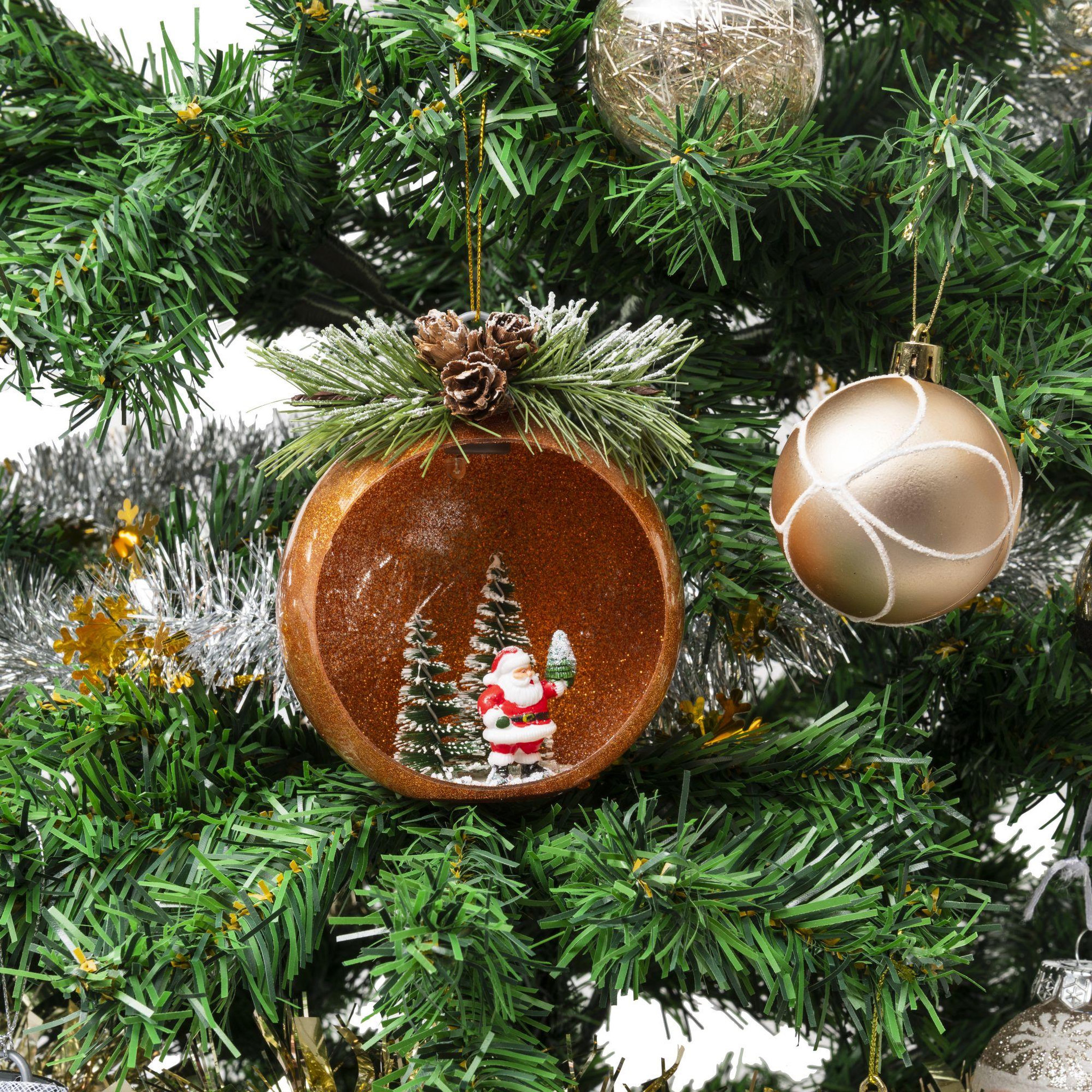Voir la diapositive 4 : WERKAPRO Boule Papa Noël lumineuse orange