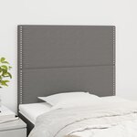 VIDAXL Tetes de lit 2 pcs Gris fonce 90x5x78/88 cm Tissu