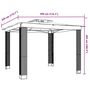 Voir la diapositive 6 : VIDAXL Tonnelle a double toit creme 2,94x2,94 m acier