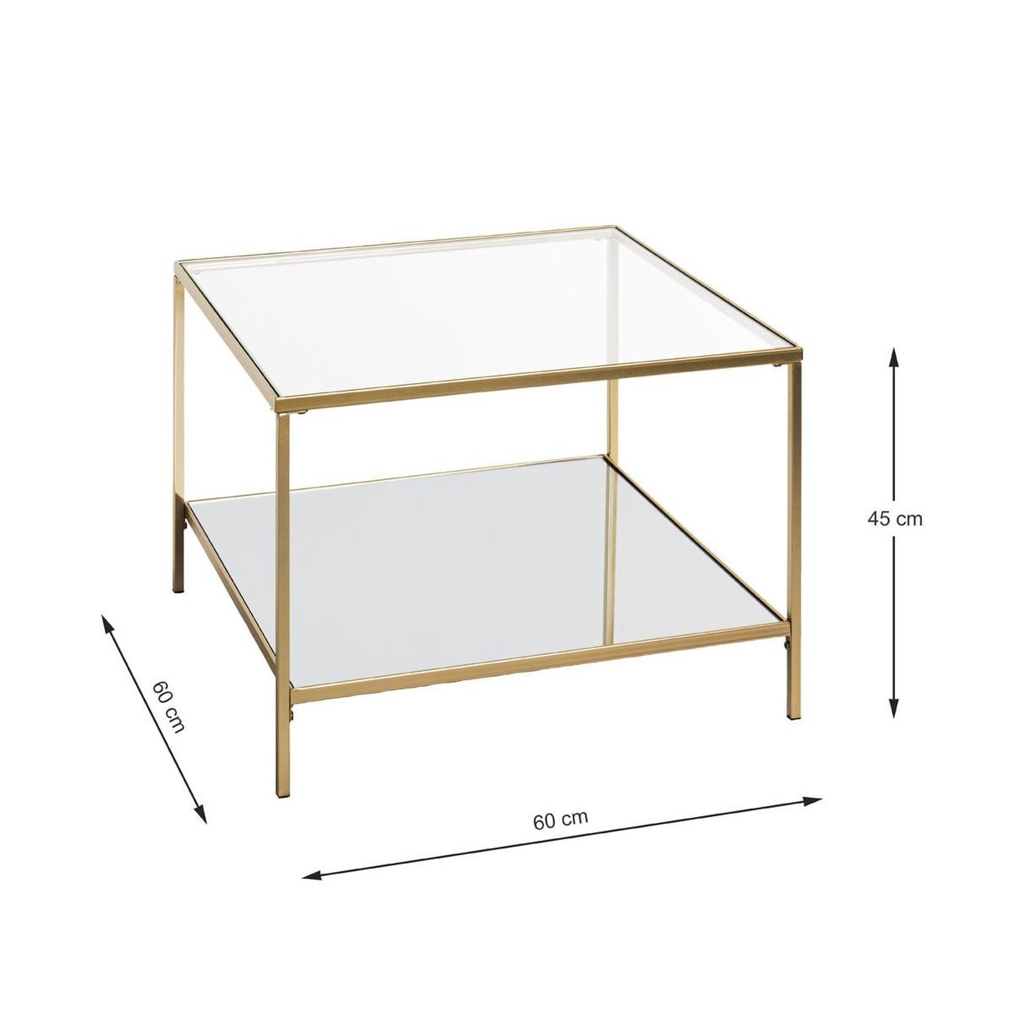 Voir la diapositive 5 : Paris Prix Table d'appoint carrée design  timana  60cm or