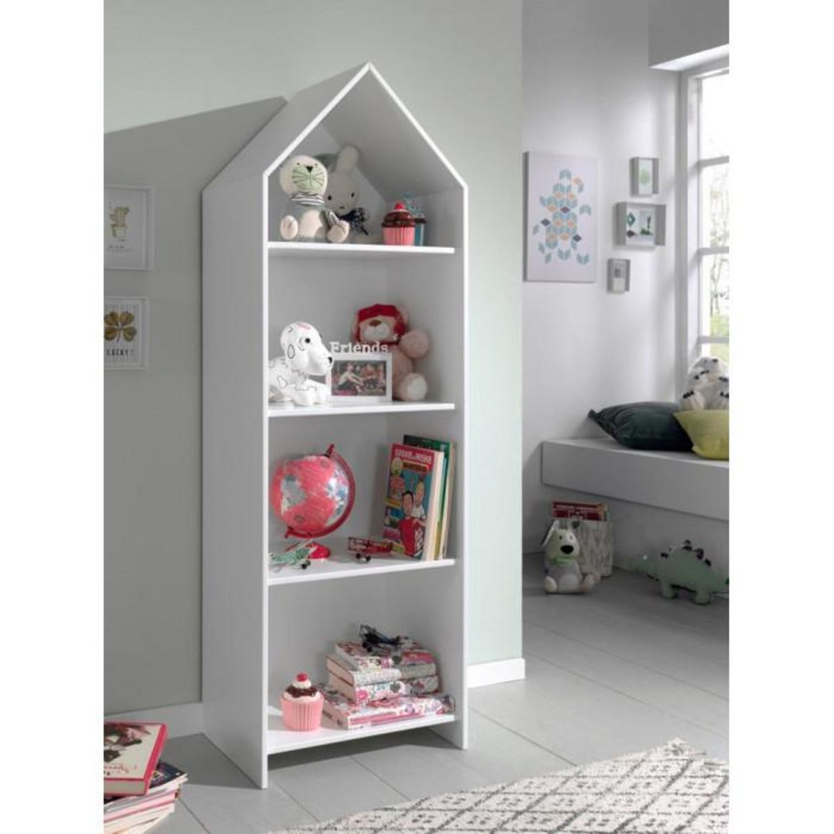 Paris Prix Pack - Étagère & Armoire 4 Niveaux  Casami  171cm Blanc & Rose