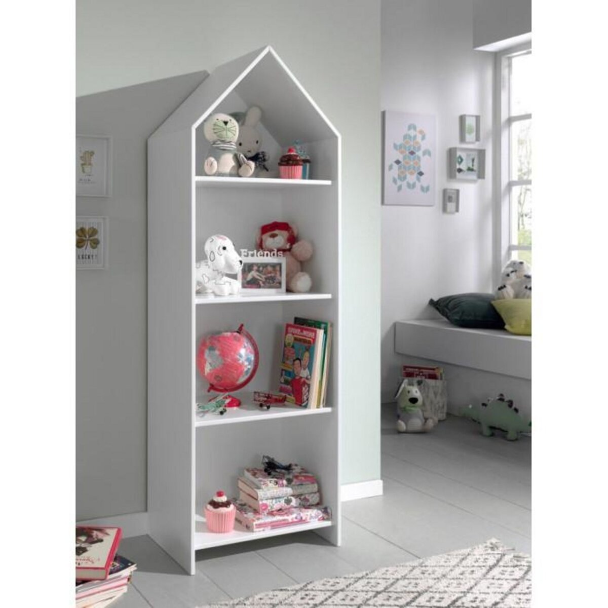 Paris Prix Pack - Étagère & Armoire 4 Niveaux  Casami  171cm Blanc & Rose