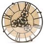 Voir la diapositive 3 : The Home Deco Factory Table d'appoint design horloge vintage Oscar - Diam. 50 x H. 50 cm - Noir