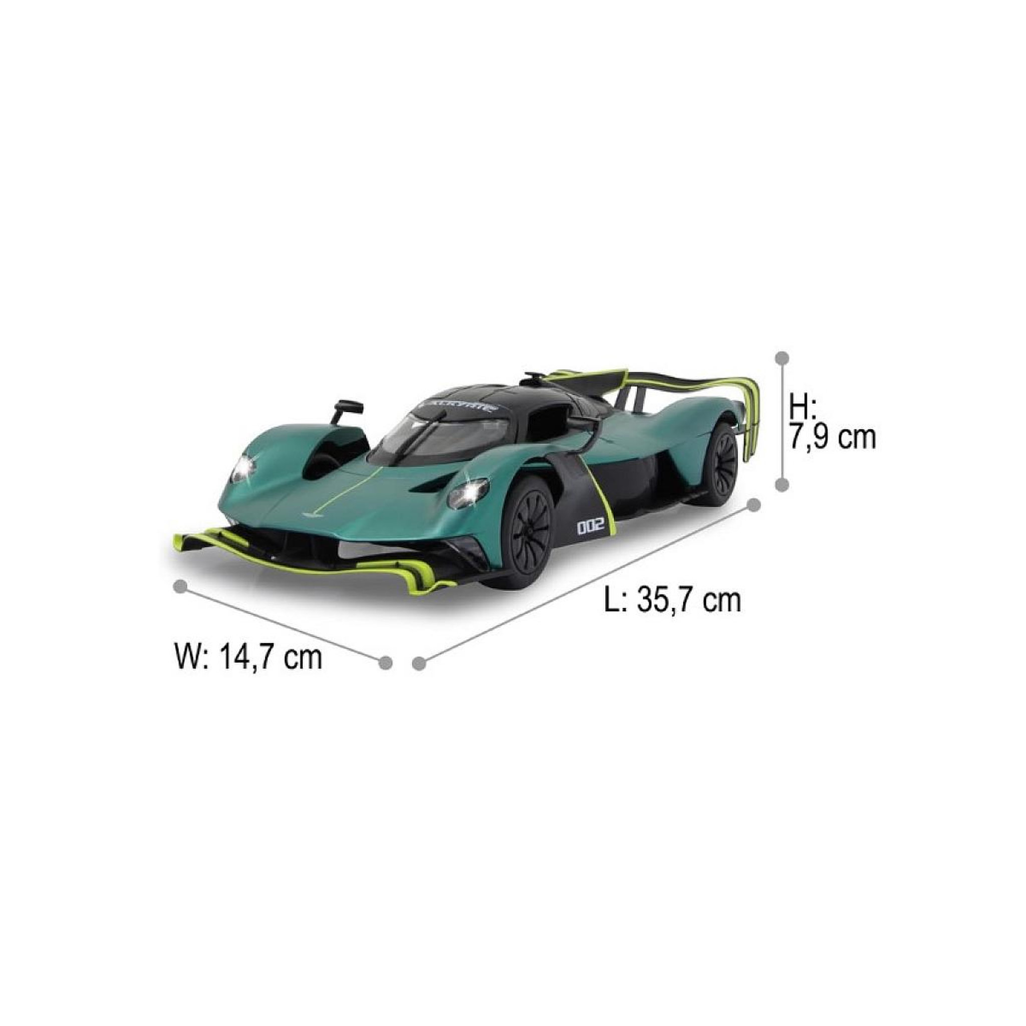 Voir la diapositive 4 : Jamara Voiture télécommandée Aston Martin Valkyrie AMR Pro 1:14 vert foncé grün 2,4GHz