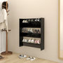 Voir la diapositive 1 : VIDAXL Armoire a chaussures murale noir 80x18x90 cm bois d'ingenierie