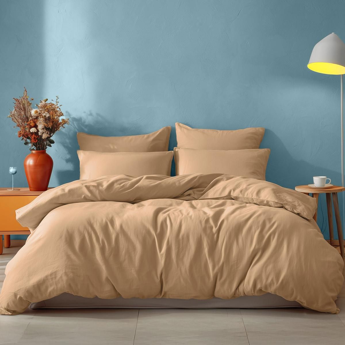 Sensei Maison Parure housse de couette avec 2 taies 50x70 cm en coton STUDIO