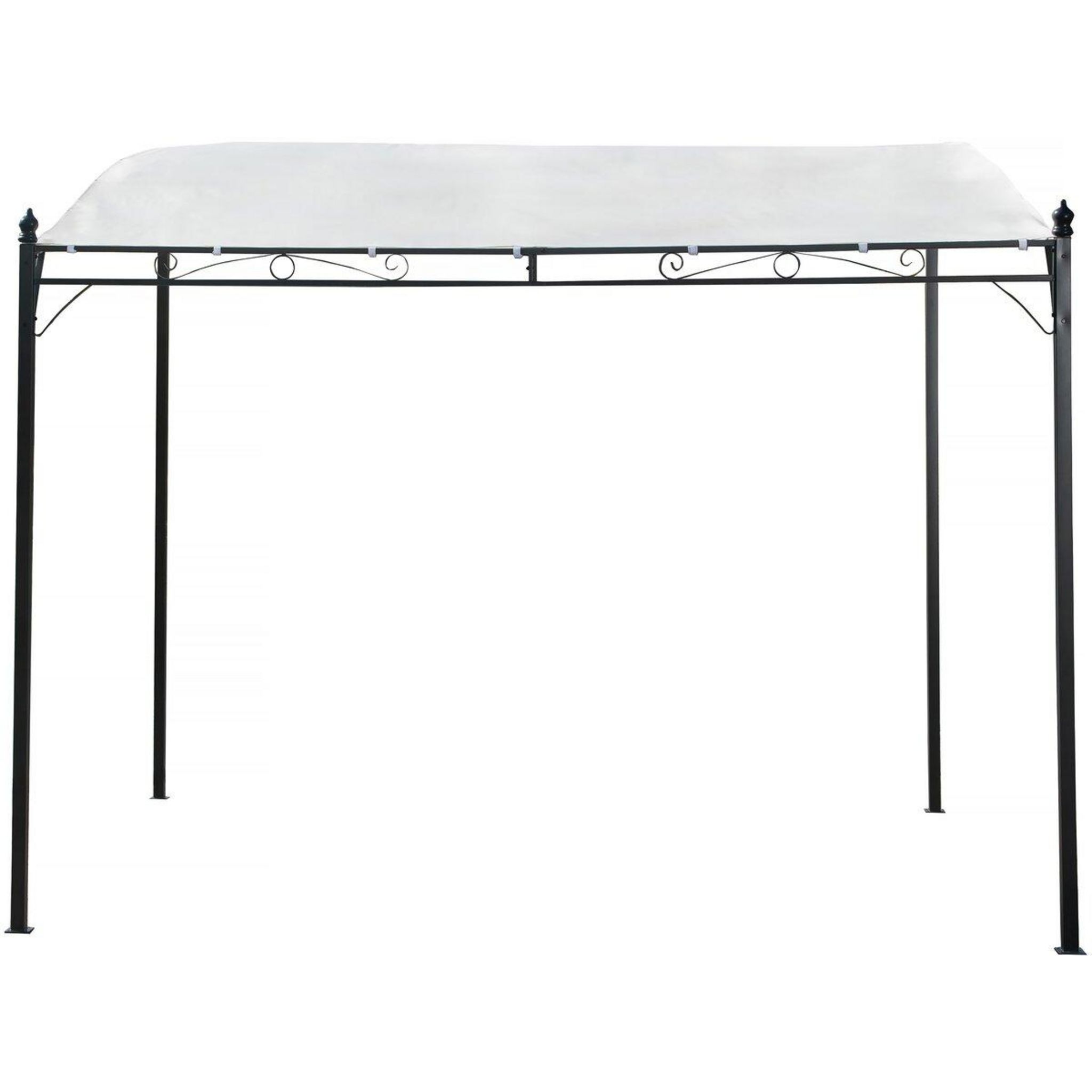 Habitat et Jardin Pergola inclinée en métal 3 x 2,5 m Beige pas