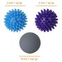 Voir la diapositive 3 : VIVEZEN Lot de 3 balles de massage pour toutes parties du corps