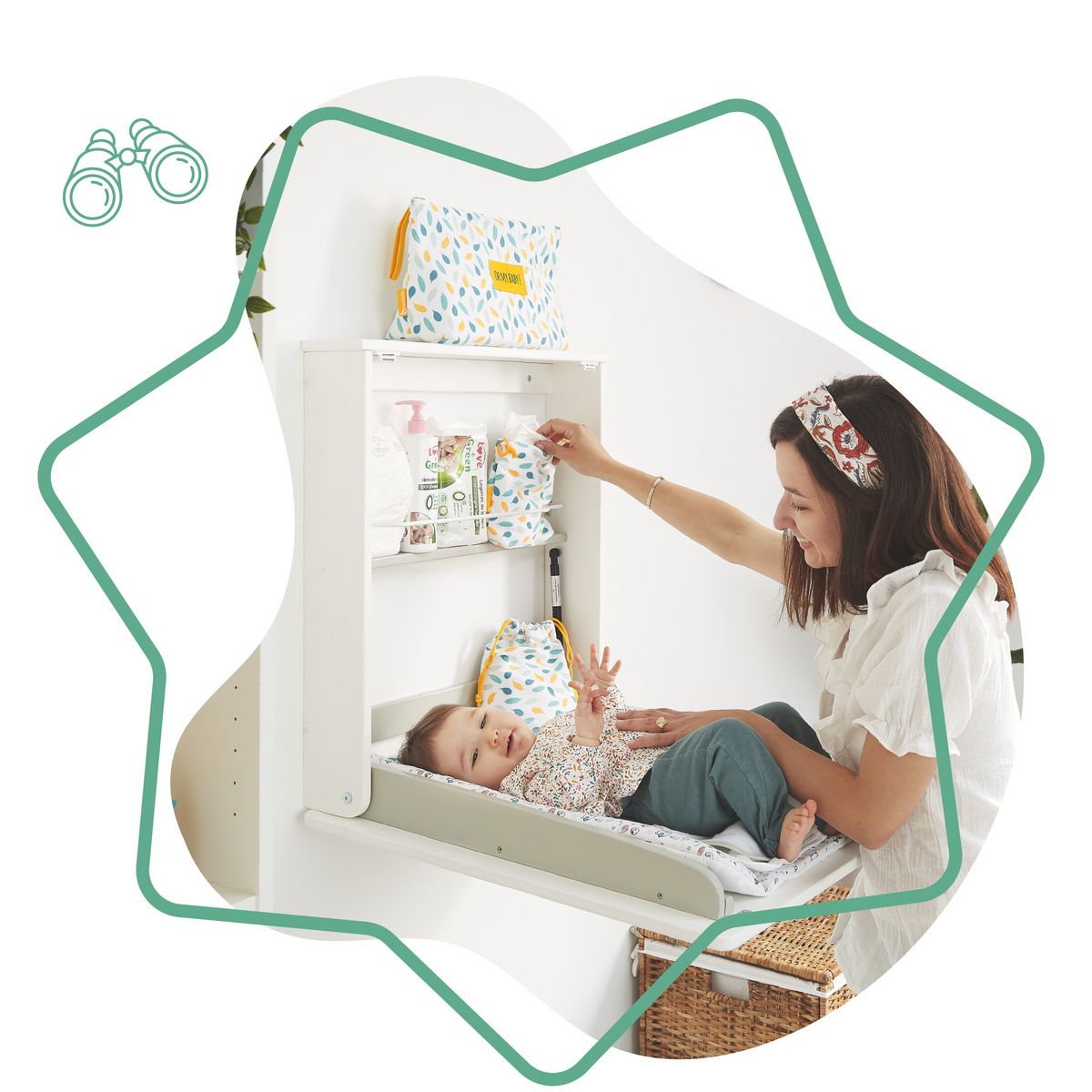 BADABULLE Kit à langer Pockets & Go