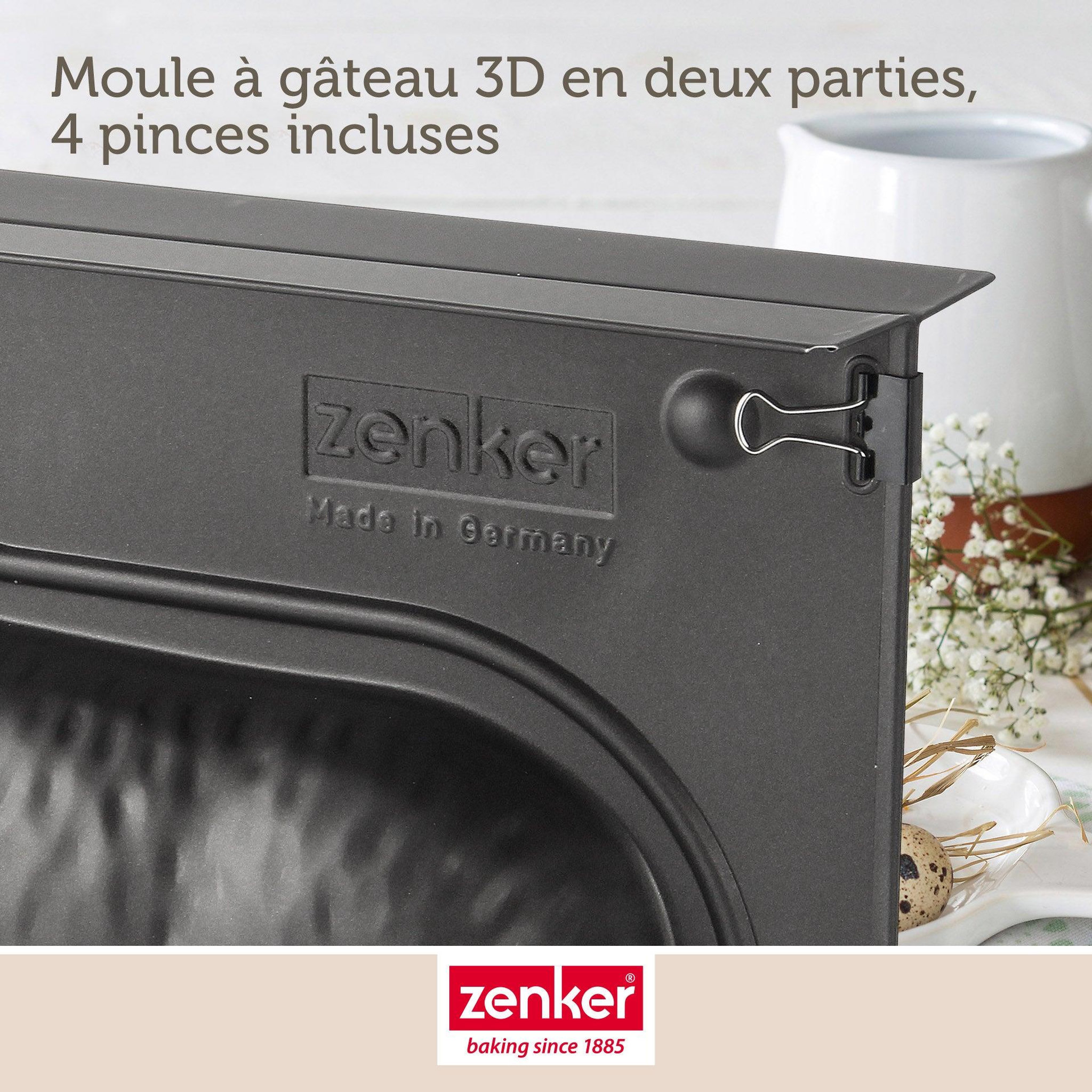 Voir la diapositive 5 : ZENKER Lot de 2 moules à gâteaux 3d en forme d'agneau pascal 900 ml zenker special season