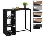 IDIMEX Table haute de bar PIAVA. Coloris disponibles : Marron