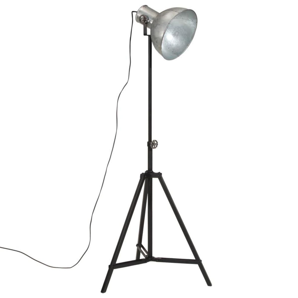 VIDAXL Lampadaire 25 W argent vintage 61x61x90/150 cm E27