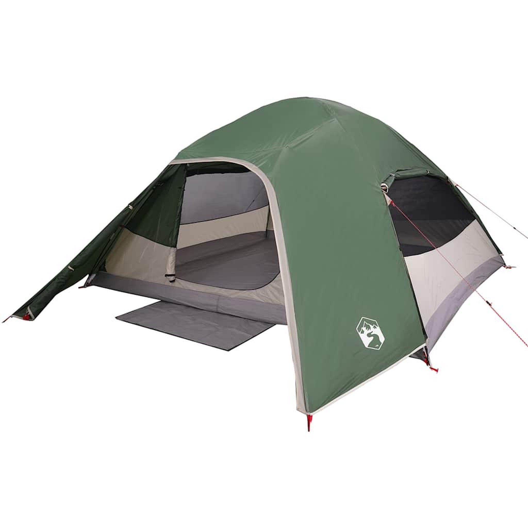 Voir la diapositive 4 : VIDAXL Tente de camping a dome 4 personnes vert impermeable