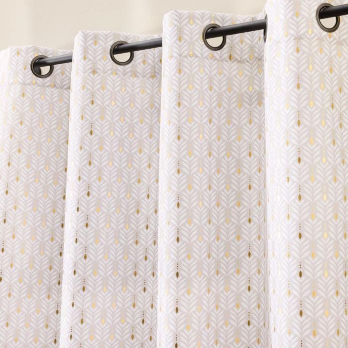 Paris Prix Rideau à Œillets Imprimé  Piana  140x260cm Naturel