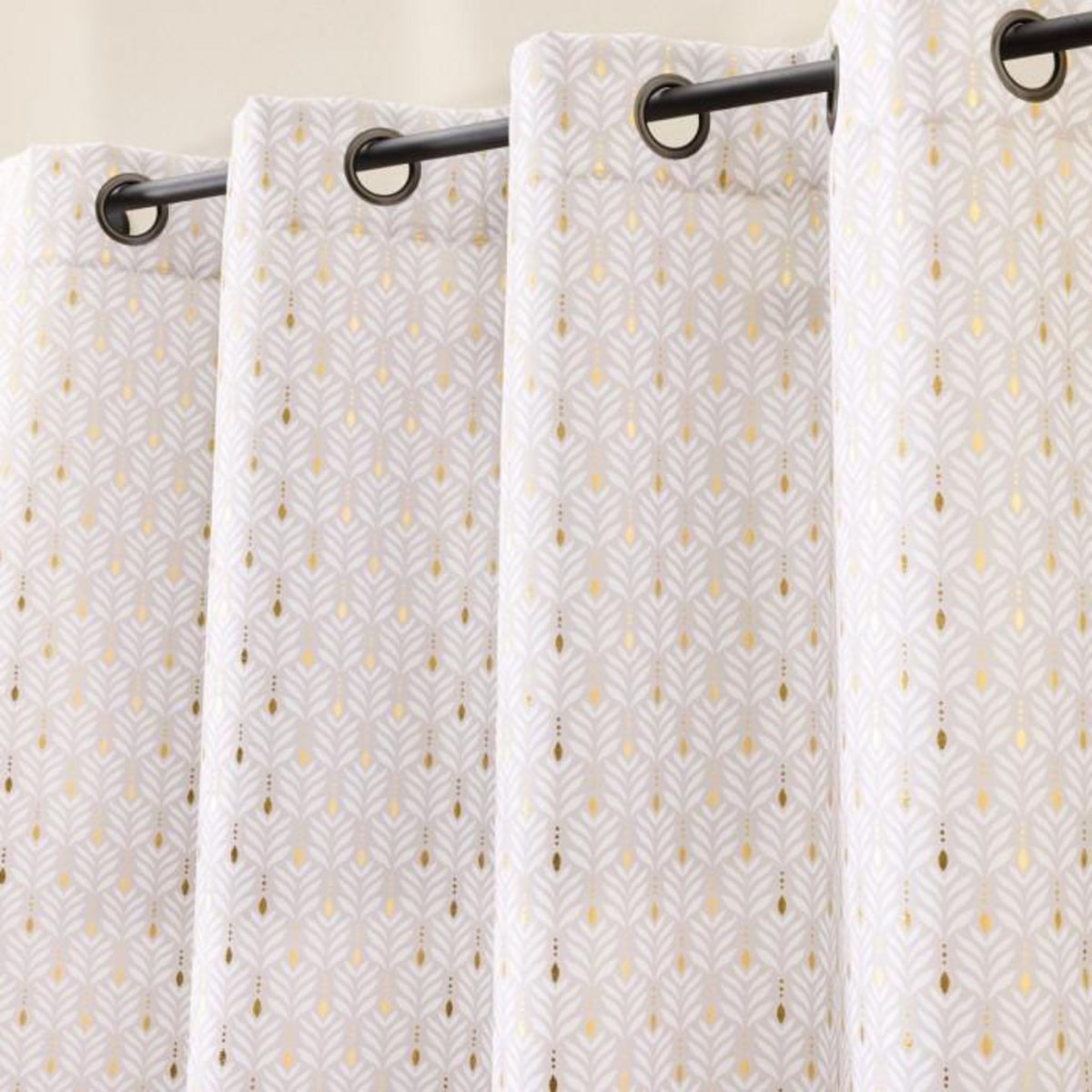 Paris Prix Rideau à Œillets Imprimé  Piana  140x260cm Naturel