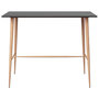 Voir la diapositive 2 : VIDAXL Table de bar Noir 120x60x105 cm