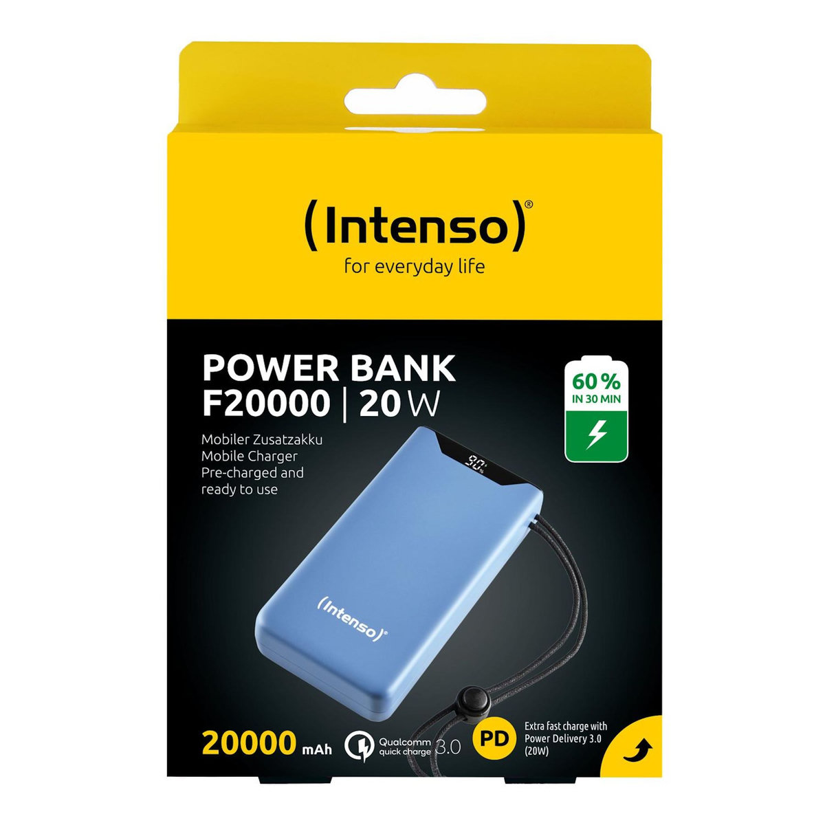 Intenso Intenso 7332055 banque d'alimentation électrique Lithium Polymère (LiPo) 20000 mAh Bleu