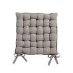 Today Galette de chaise Tressée - 40 x 40 cm. Coloris disponibles : Blanc, Rouge, Gris