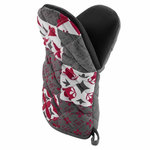 Paris Prix Gant de Cuisine Pince  Credence  24cm Gris & Rouge