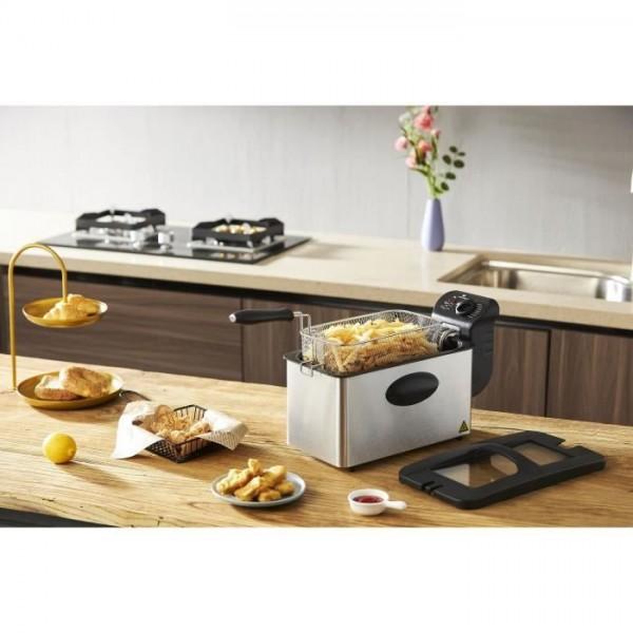 Voir la diapositive 5 : CONTINENTAL EDISON Friteuse Electrique  3 L CONTINENTAL EDISON CERFR3IN2 - 2000W - Inox
