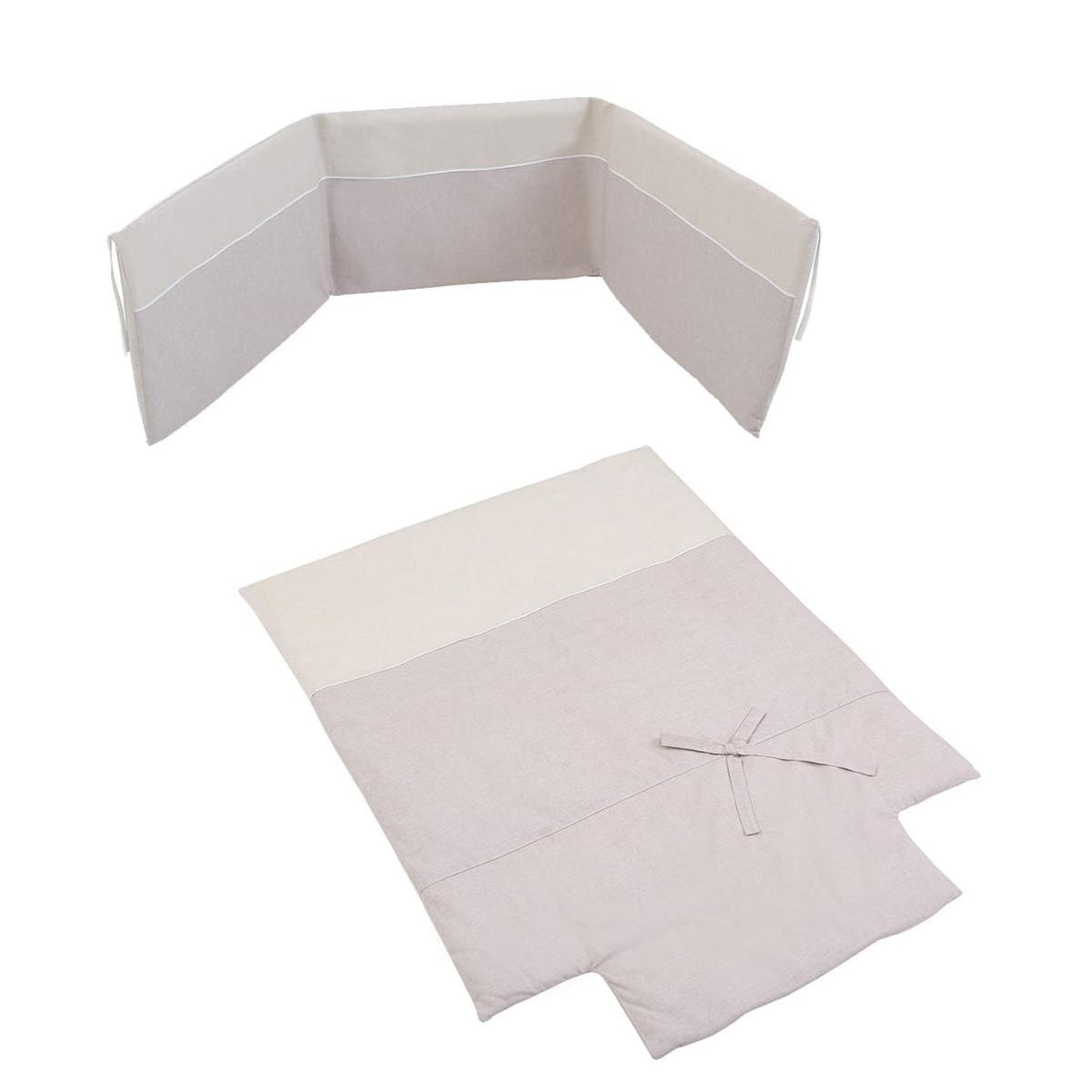 MICUNA set de linge Nordique 120x60 Nature Beige