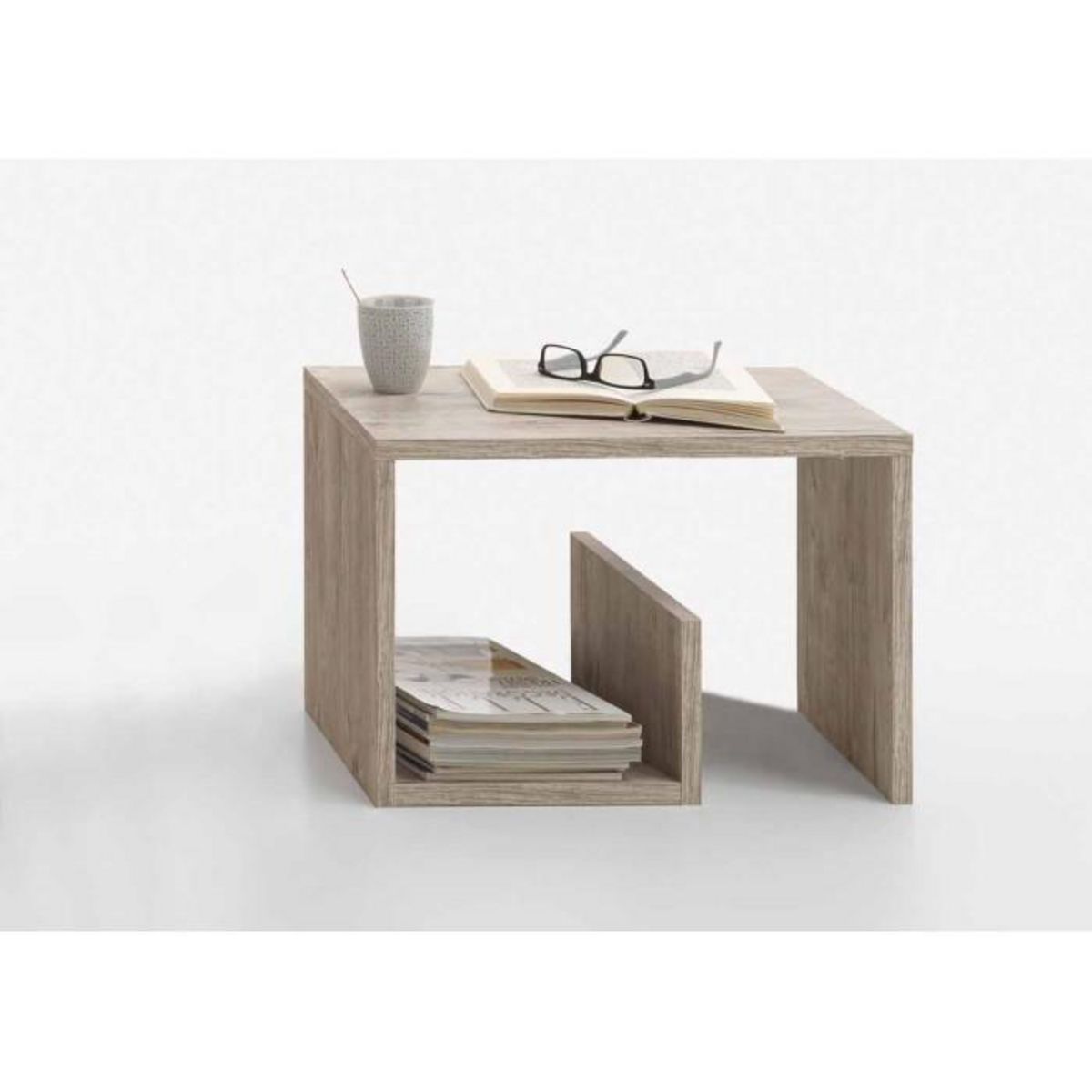 Paris Prix Table d'Appoint Design  Kani  59cm Chêne Sable