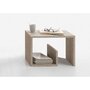 Voir la diapositive 2 : Paris Prix Table d'Appoint Design  Kani  59cm Chêne Sable